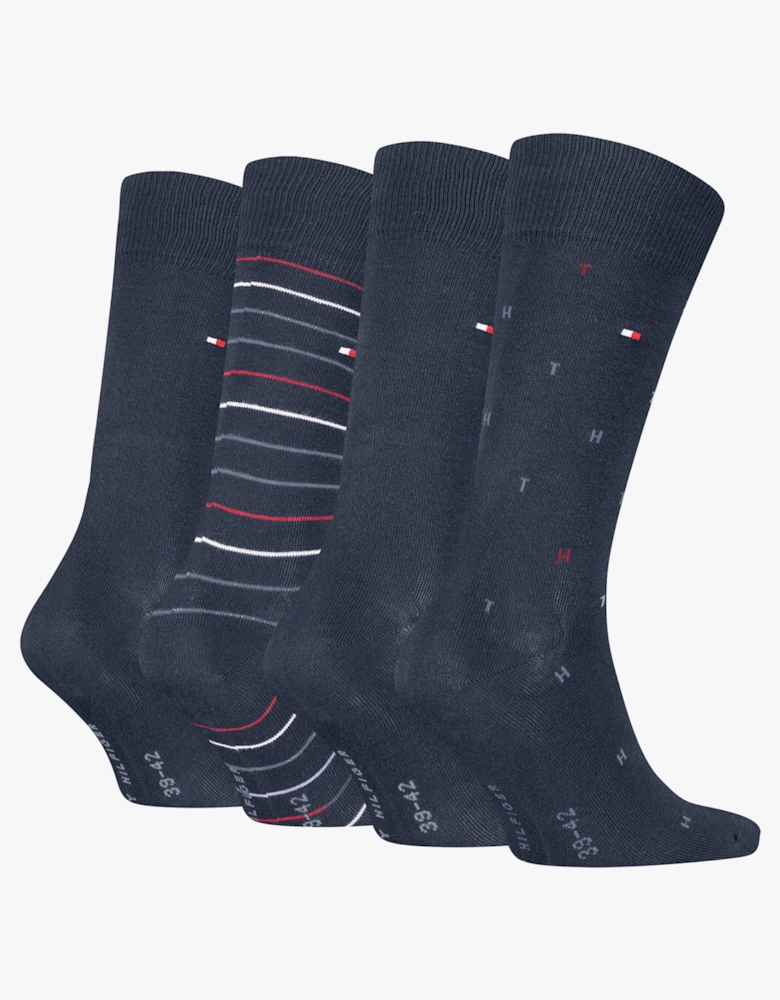 4 Pack Giftbox Mens Socks Navy