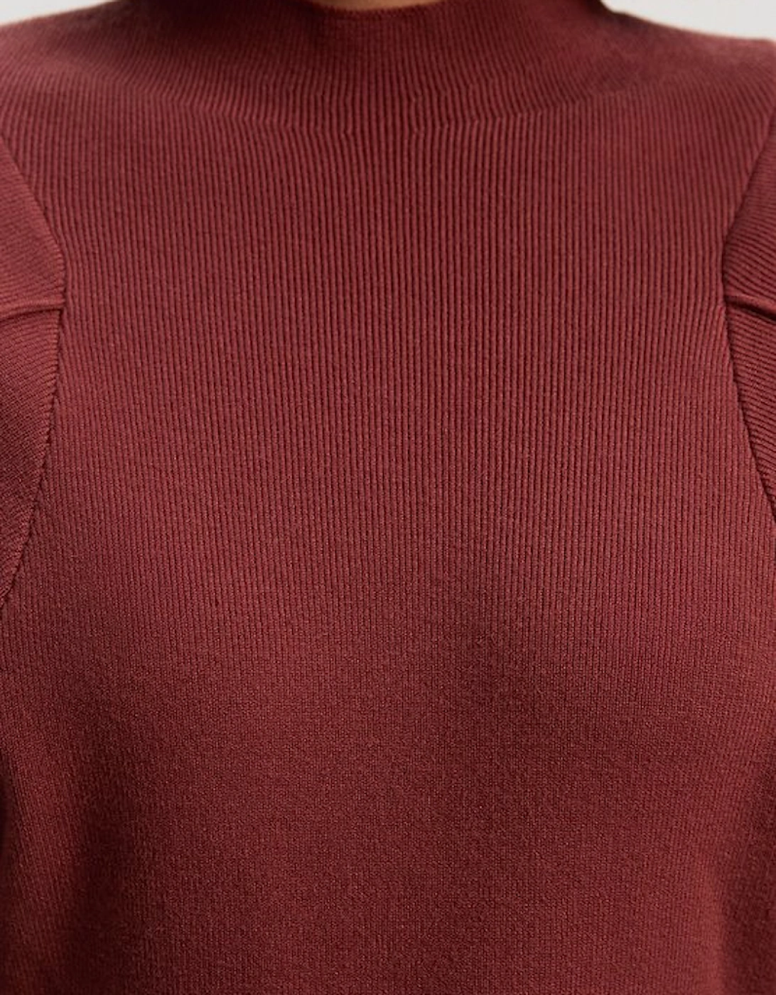 Wool Look Rounded Sleeve Knit Midaxi Dress