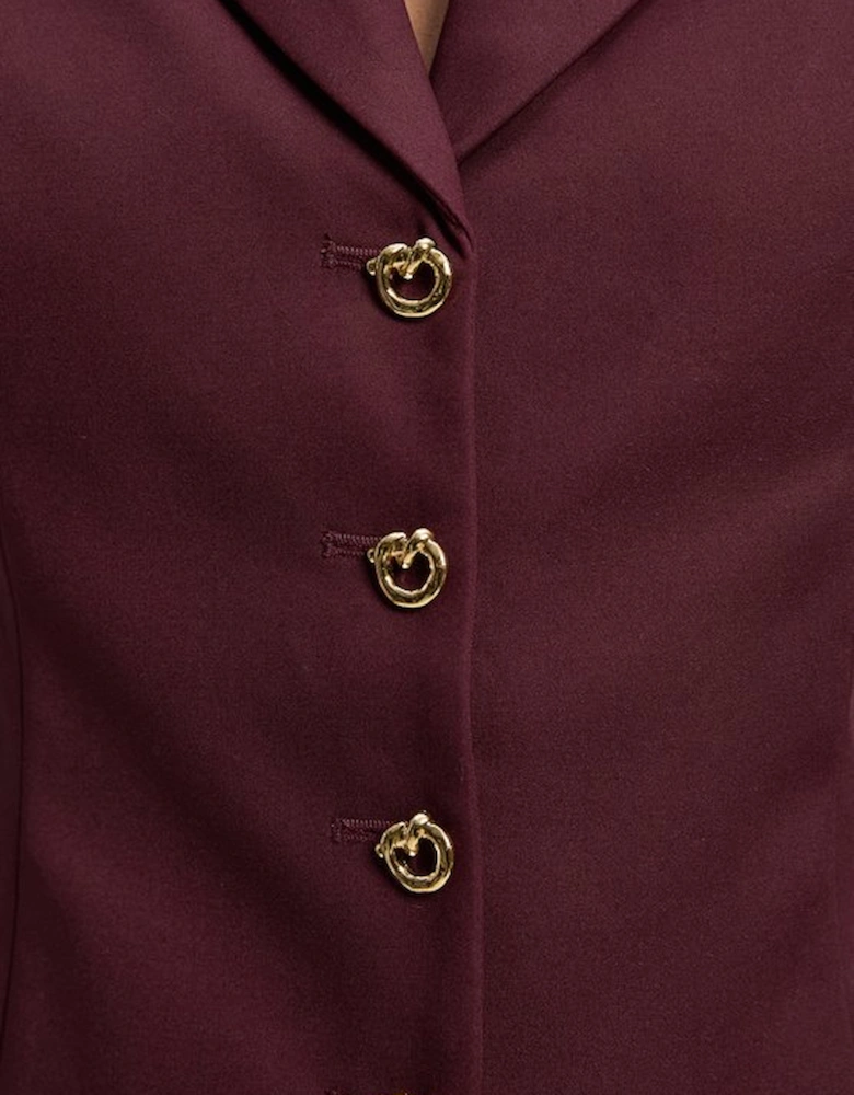 Techno Fitted Blazer Woven Top