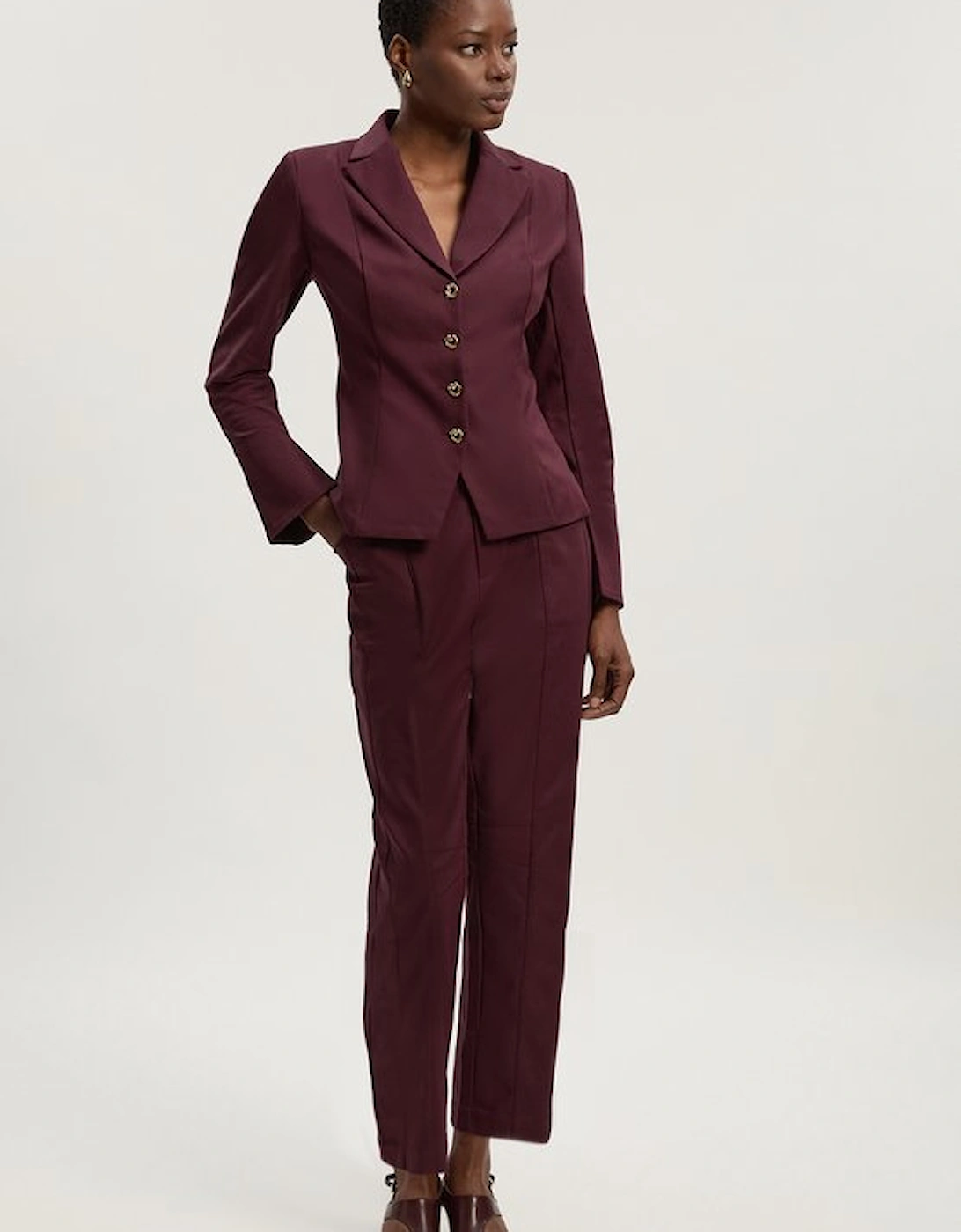 Techno Fitted Blazer Woven Top