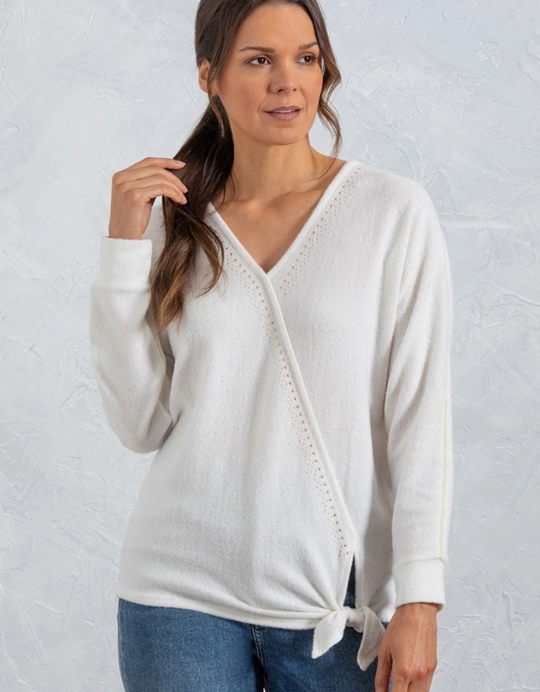 Mock Wrap Loungewear Top