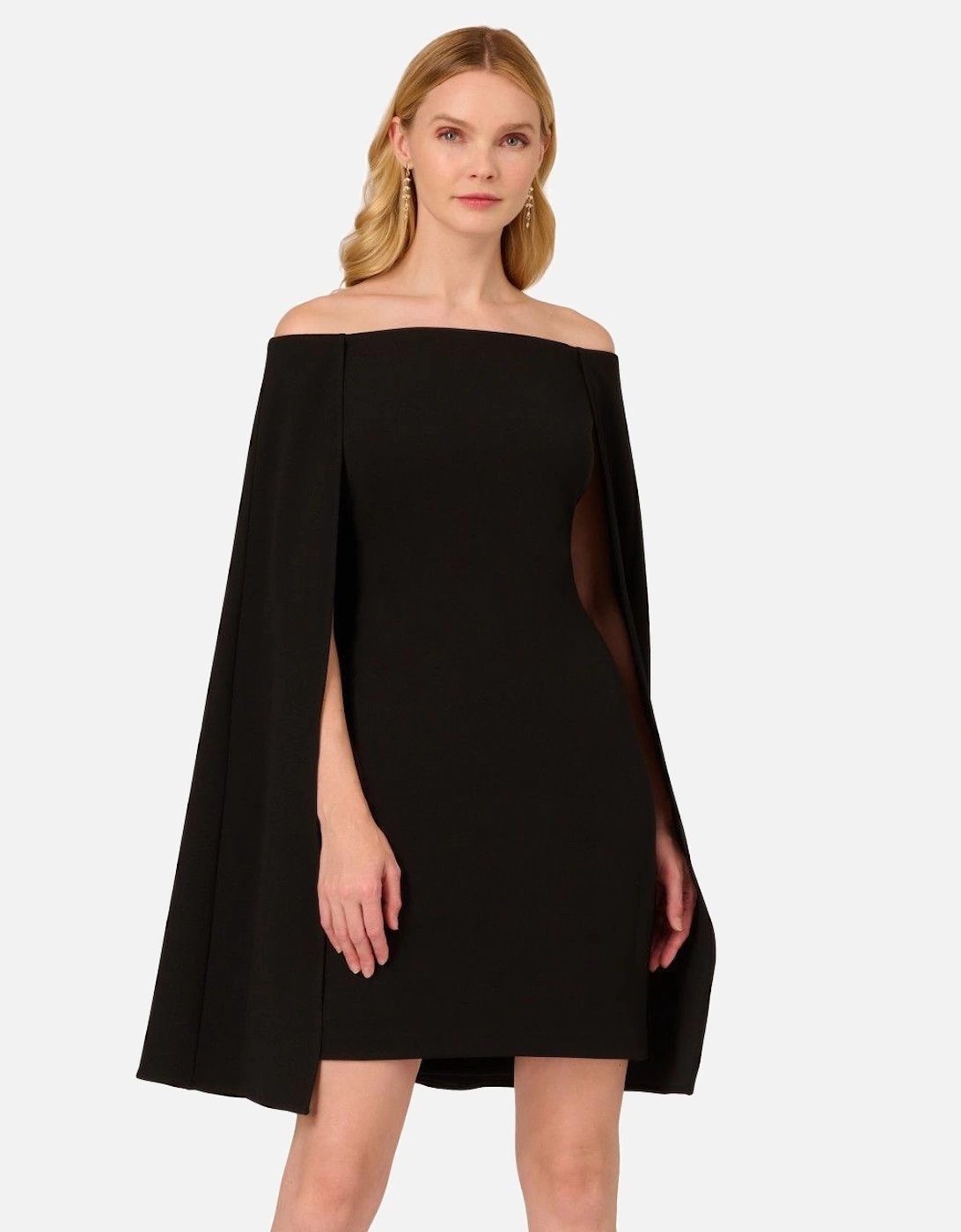 Off Shoulder Cape Dress, 2 of 1