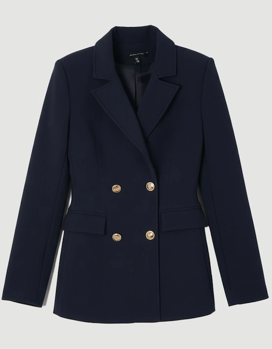 Compact Stretch Essential Tailored Doubled Breasted Blazer