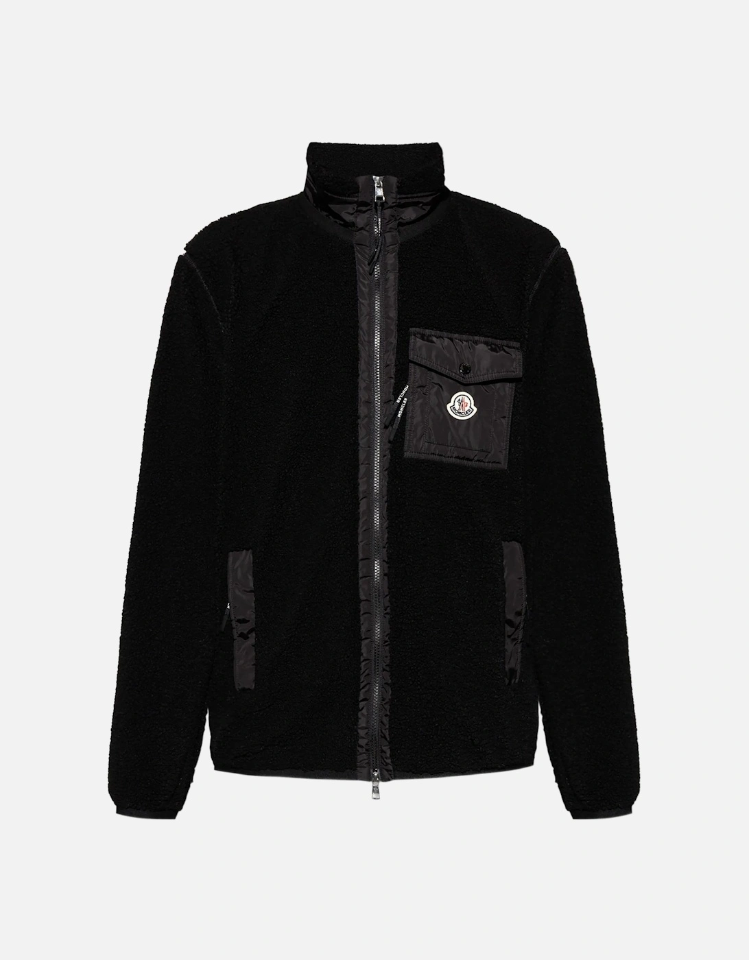 Zip Up Fleece Cardigan Black, 6 of 5