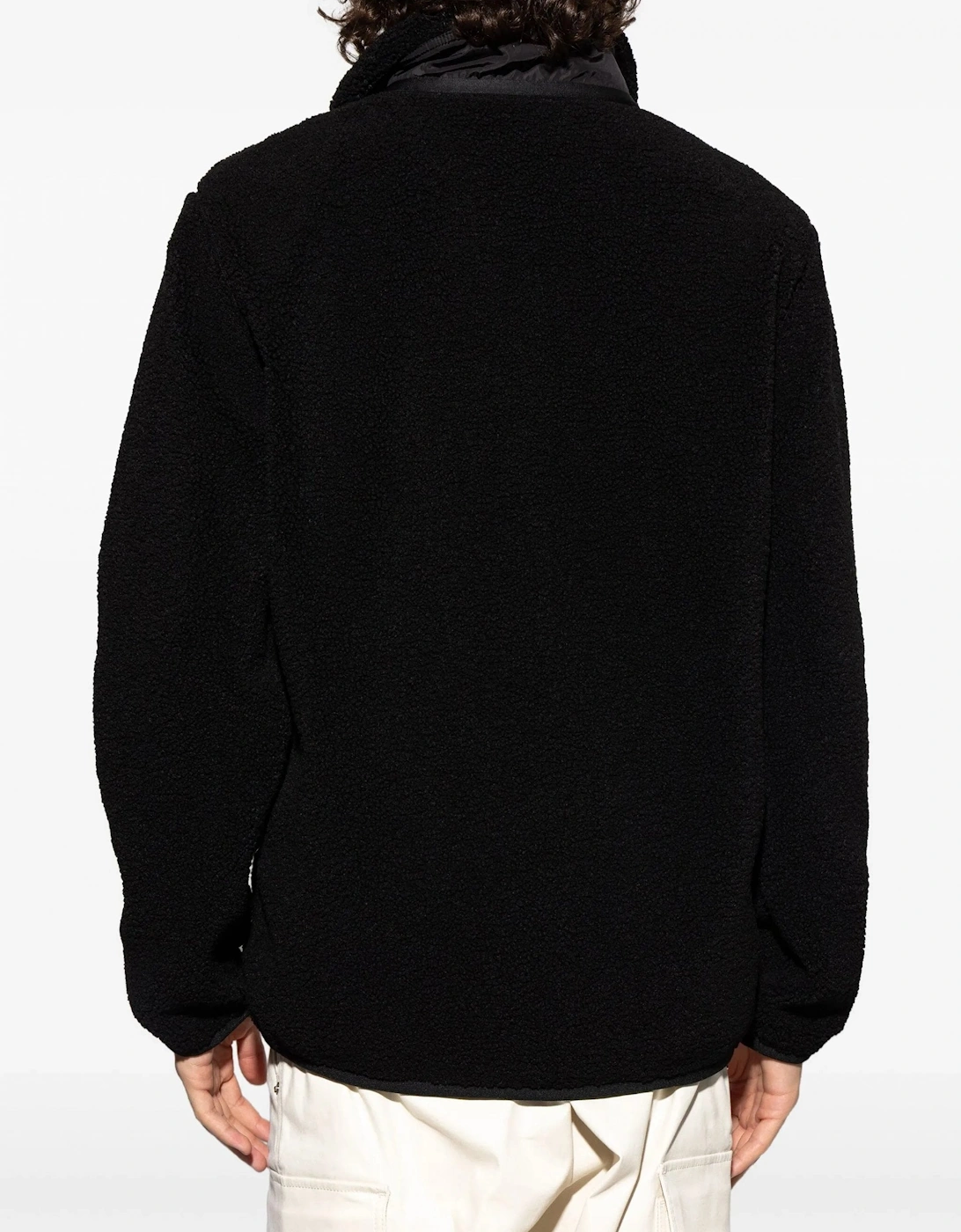 Zip Up Fleece Cardigan Black