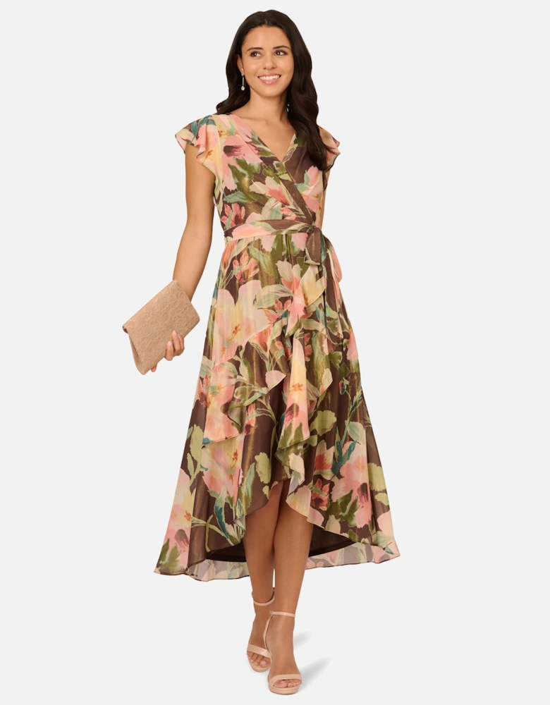 Floral Hi Low Midi Dress