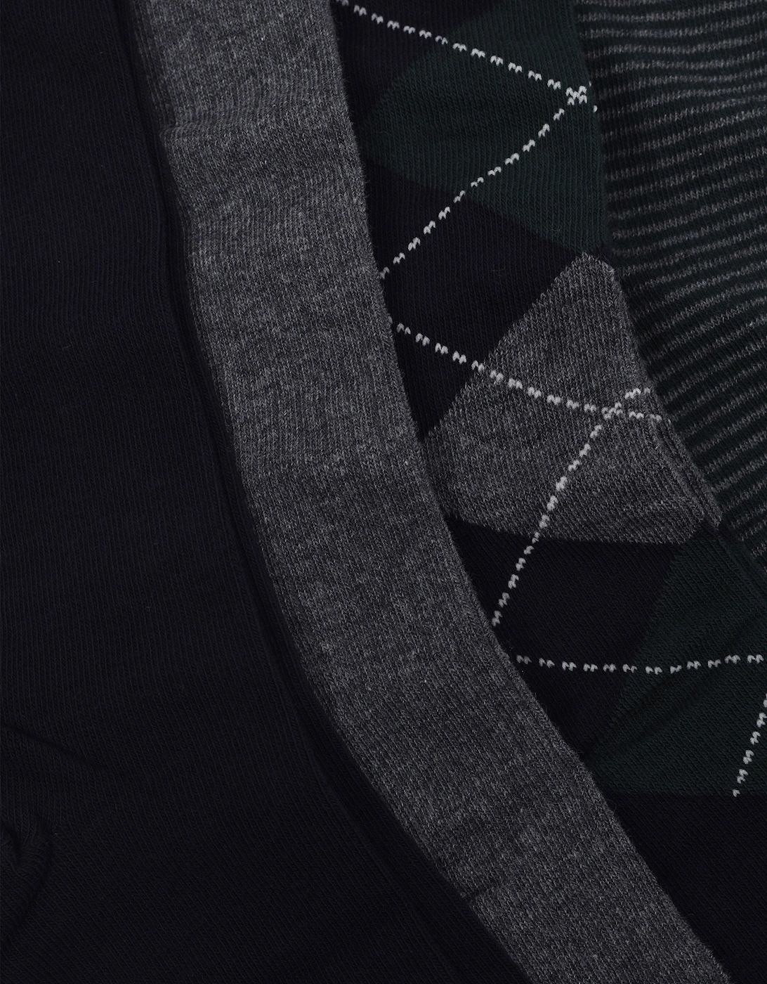 Argyle & Stripe 4pk Socks Marine