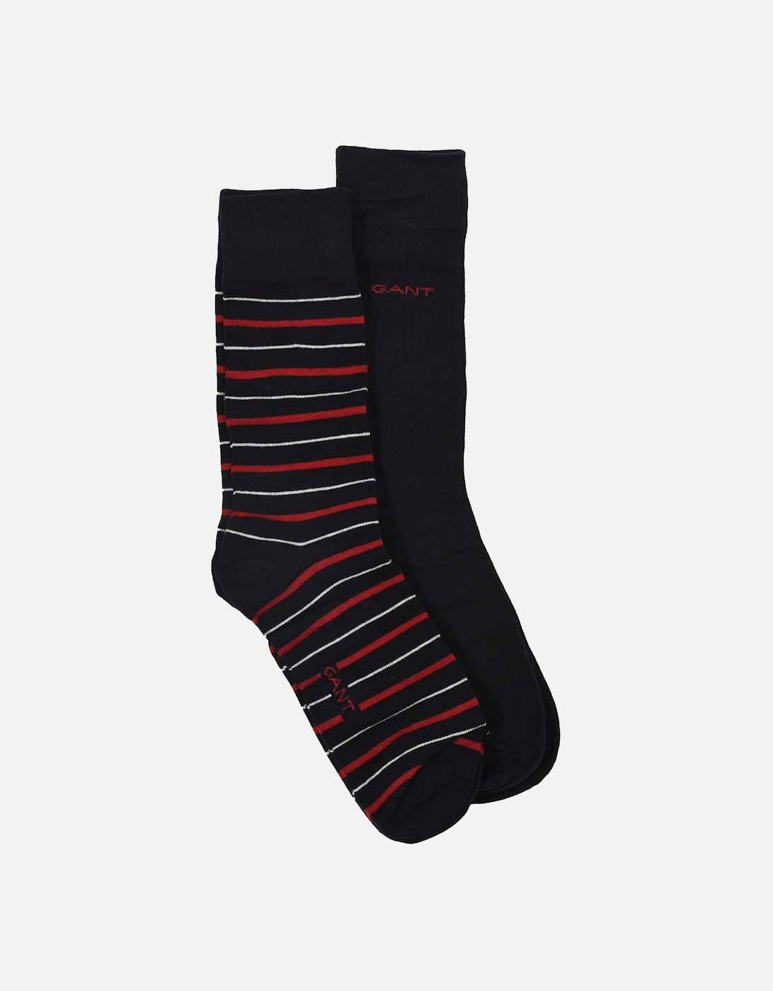 Multi-Stripe 2pk Socks Black