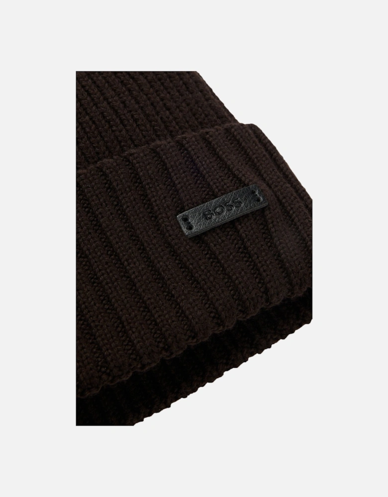 Boss Black Fati Beanie Dark Brown