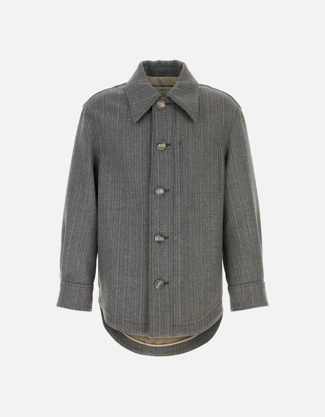 Double Wool Herringbone Jacket Grey, 3 of 2