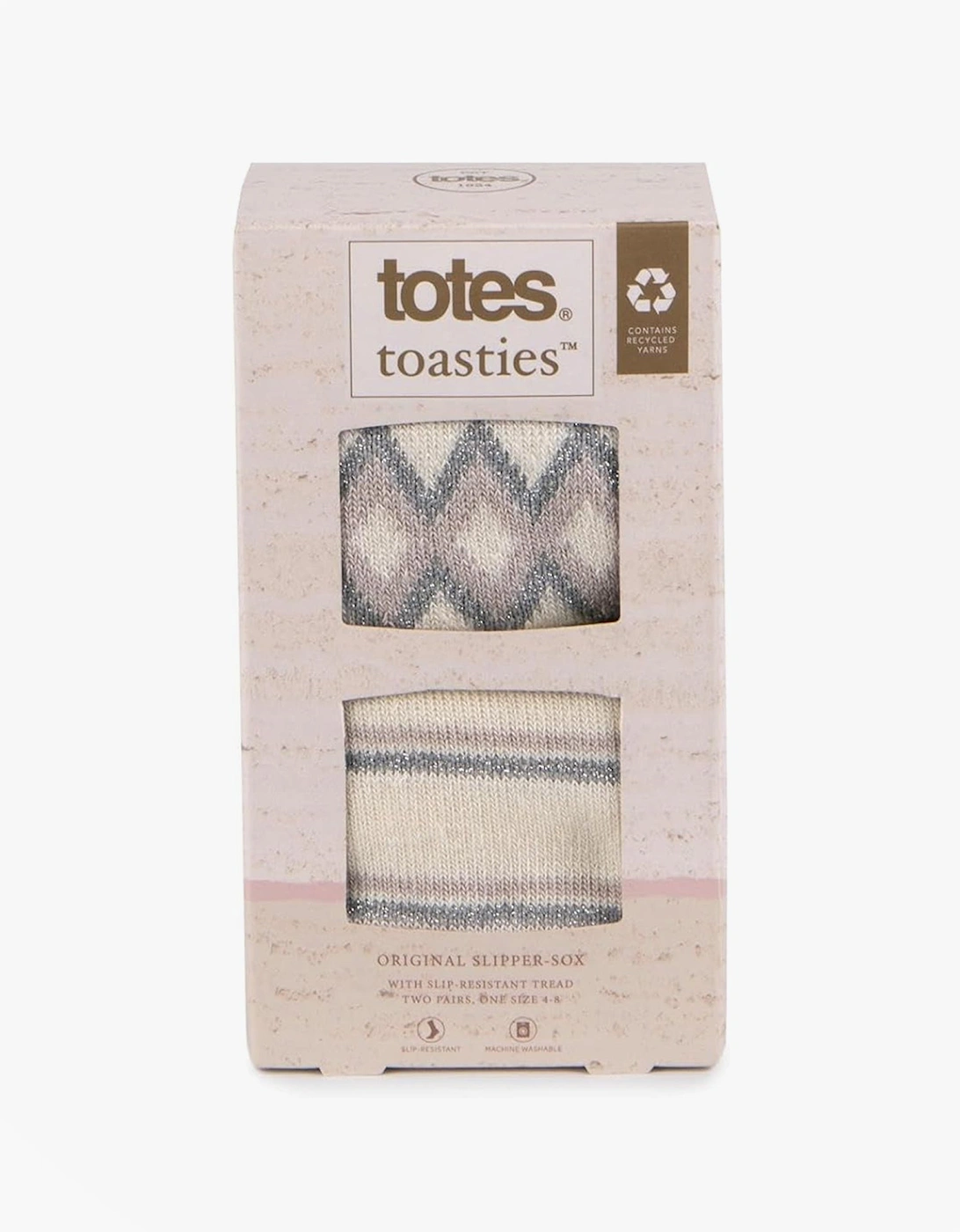 Toasties ORIGINAL SLIPPER SOCKS (TWIN PACK) Womens Fairisle / Plain