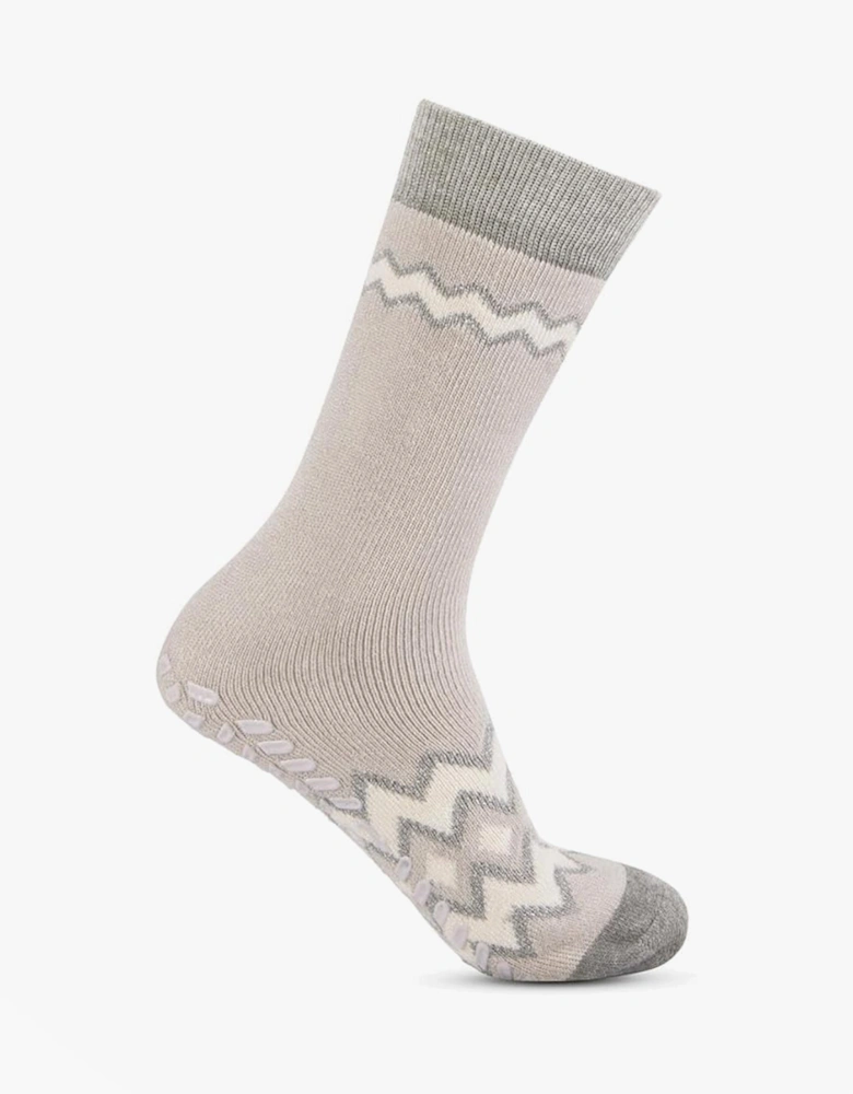 Toasties ORIGINAL SLIPPER SOCKS (TWIN PACK) Womens Fairisle / Plain