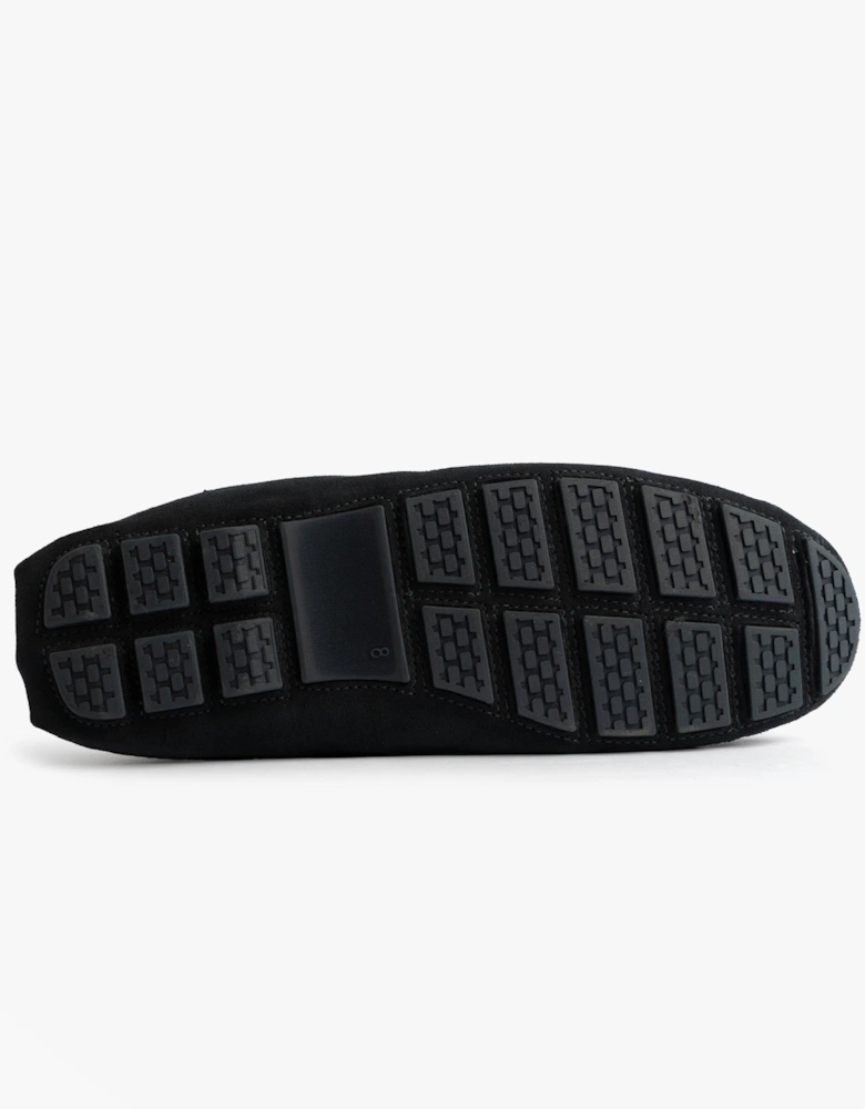 Isotoner SUEDE CLASSIC Moccasin Slippers Mens Navy