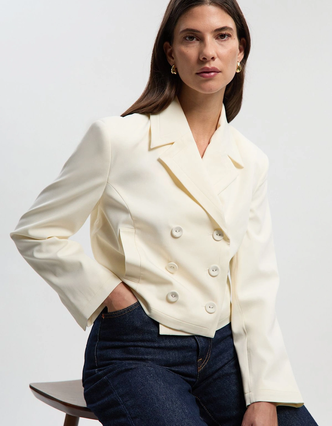 Tailored Tux Fitted Double Breasted Jacket, 2 of 1