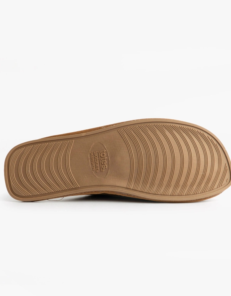 Isotoner REAL SUEDE MULE Womens Slippers Tan