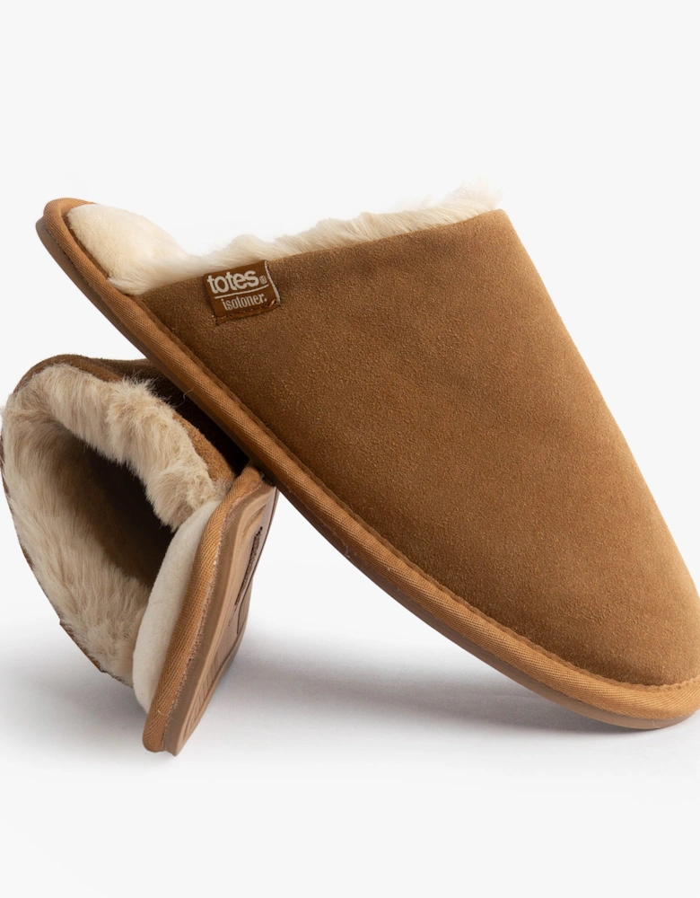 Isotoner REAL SUEDE MULE Womens Slippers Tan