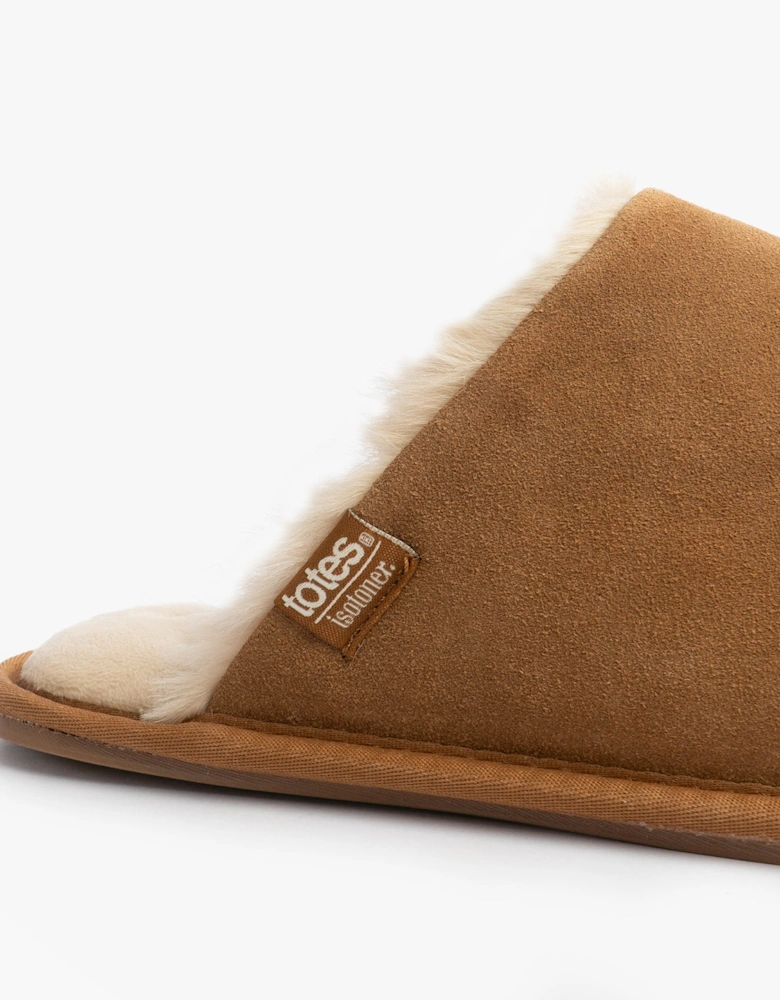 Isotoner REAL SUEDE MULE Womens Slippers Tan