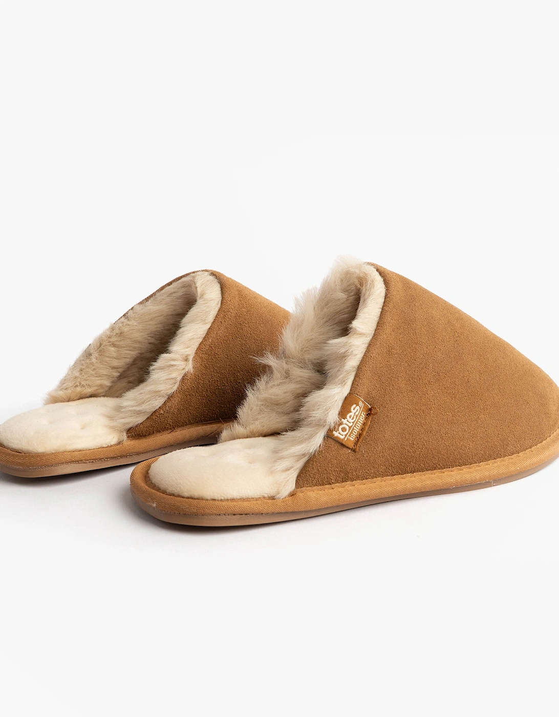 Isotoner REAL SUEDE MULE Womens Slippers Tan