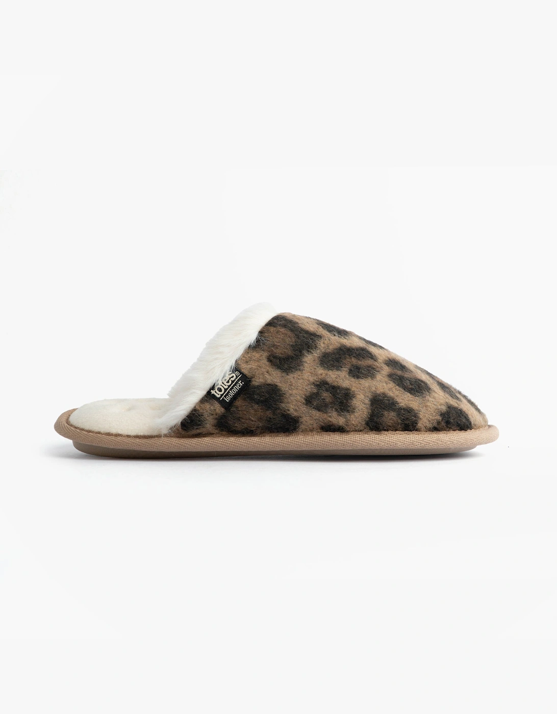 Women's Totes Isotoner ANIMAL FUR Womens Mule Slippers Animal Print - Multi - Size: 4