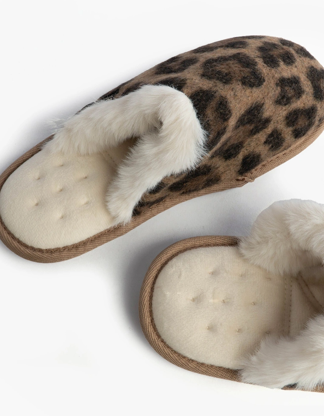 Isotoner ANIMAL FUR Womens Mule Slippers Animal Print