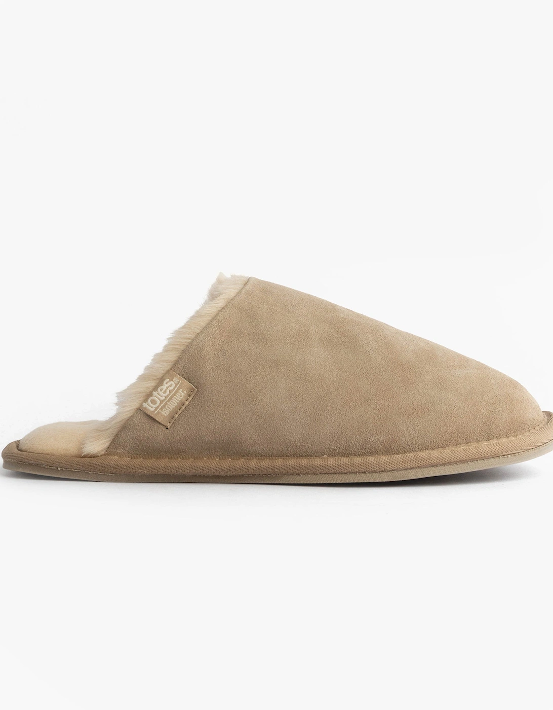 Women's Totes Isotoner REAL SUEDE MULE Womens Slippers Sand - Cream - Size: 5