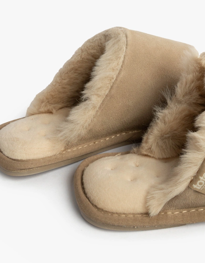 Isotoner REAL SUEDE MULE Womens Slippers Sand