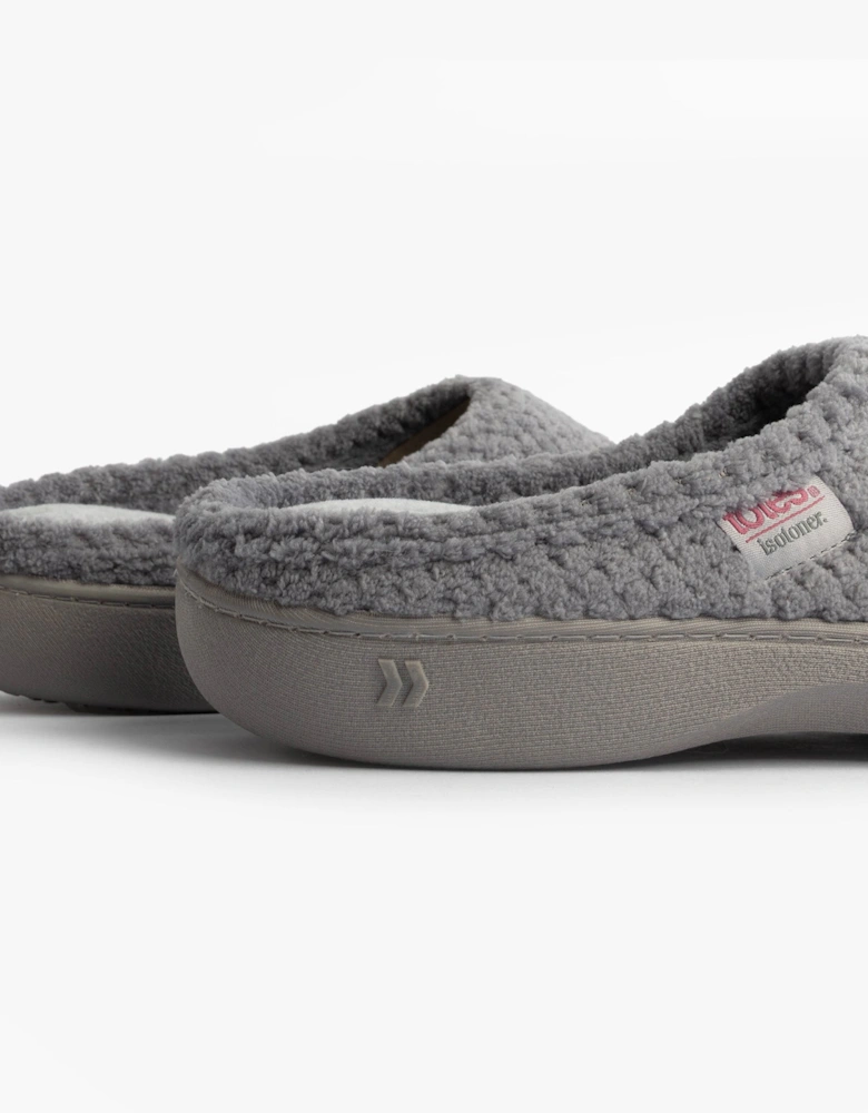 Isotoner POPCORN TERRY Womens Mule Slippers Grey