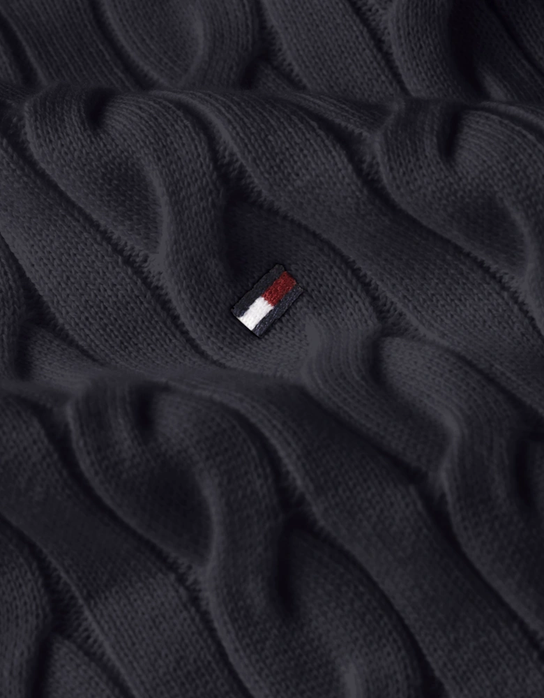 Classic Cable Mens Crew Jumper - Desert Sky