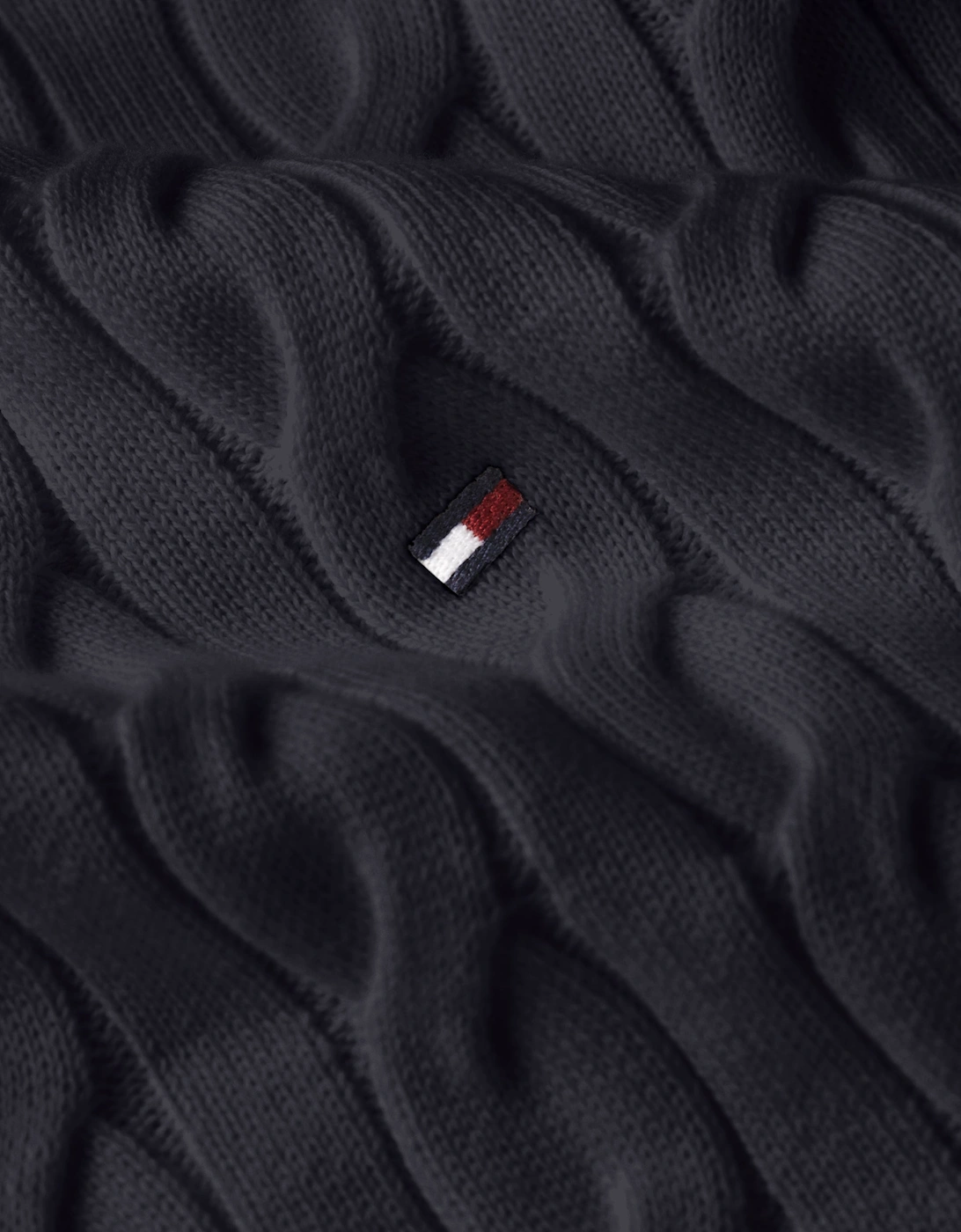 Classic Cable Mens Crew Jumper - Desert Sky