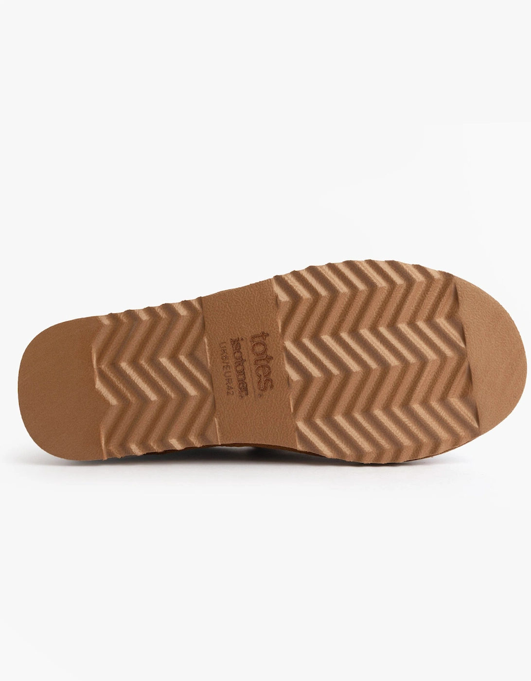 Isotoner REAL SUEDE FULL BACK Mens Full Back Slippers Tan