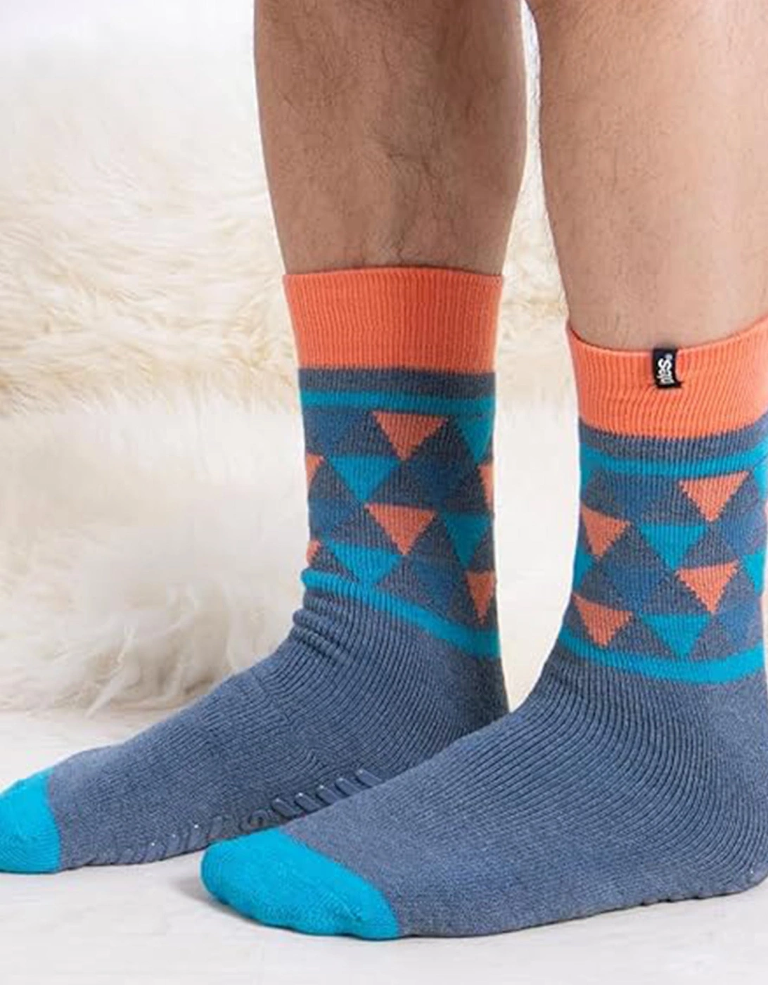 Totes Men's Multi Toasties 3324 Original Slipper Socks Slipper Socks Yeti - Size: 2.5/3/3.5/4/12.5/12/11.5/10.5/11/10/15.5/15/14.5/14/13.5/13/7