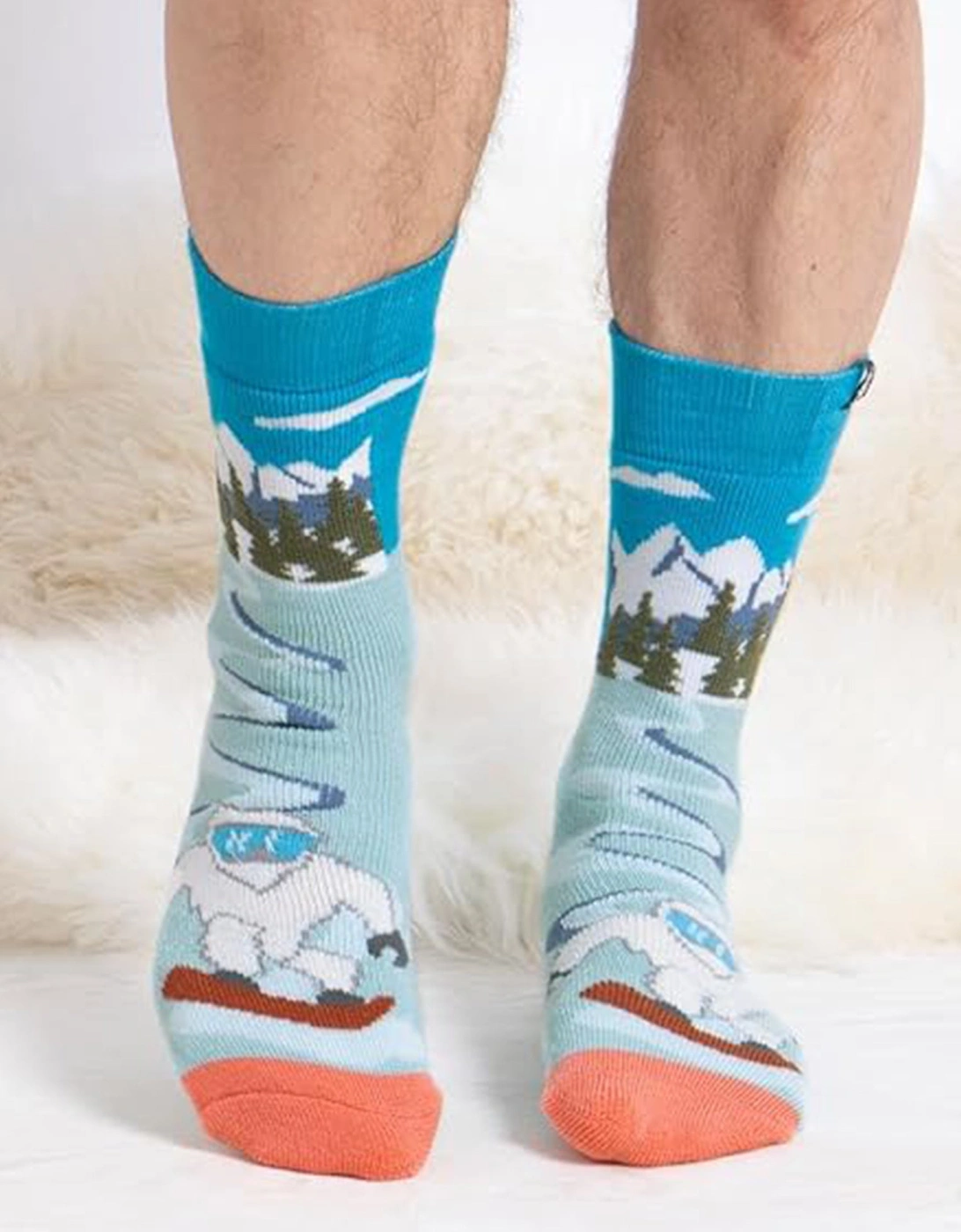 Toasties ORIGINAL SLIPPER SOCKS (TWIN PACK) Mens Socks Yeti