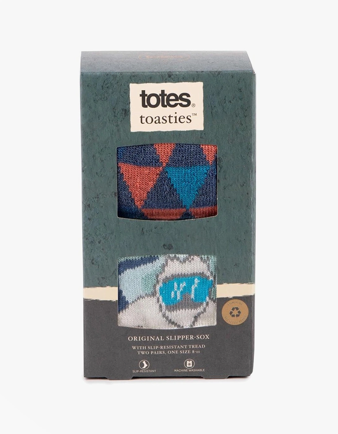 Toasties ORIGINAL SLIPPER SOCKS (TWIN PACK) Mens Socks Yeti