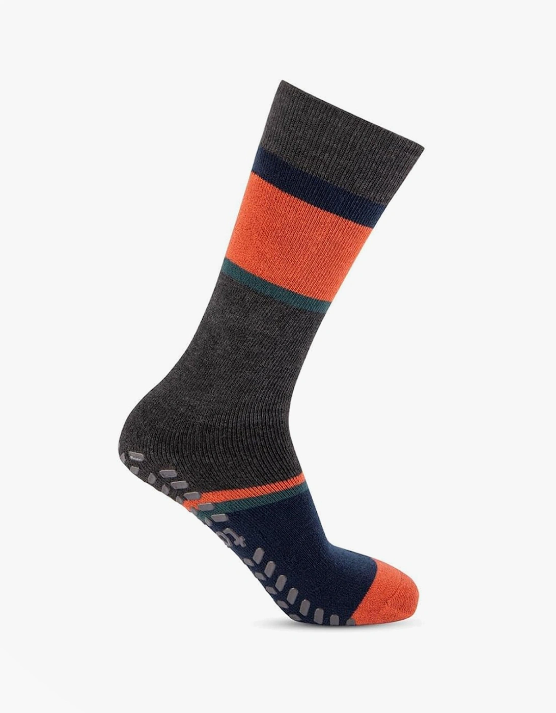 Toasties ORIGINAL SLIPPER SOCKS (TWIN PACK) Mens Socks Football / Stripe