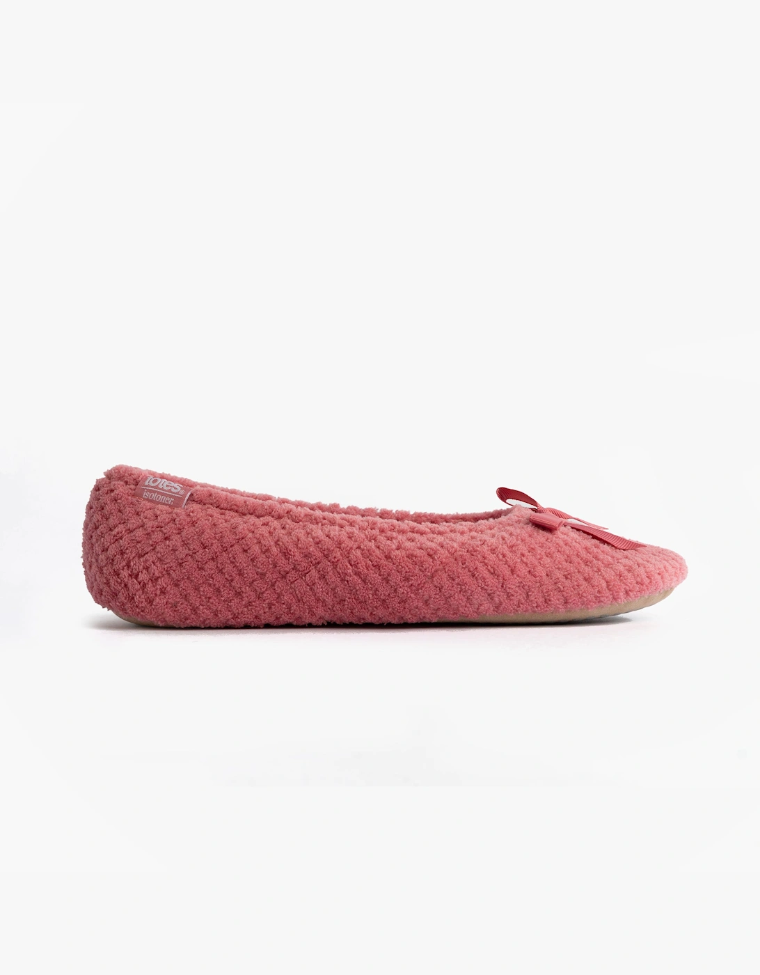 Totes Women's Pink Isotoner Popcorn Ballet Ballerina Slippers Bright - Size: 4/4.5/5/5.5