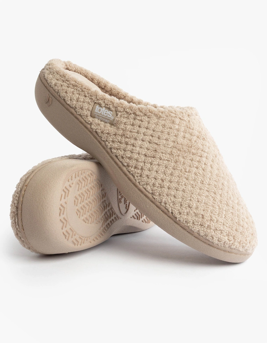 Isotoner POPCORN TERRY Womens Mule Slippers Oat