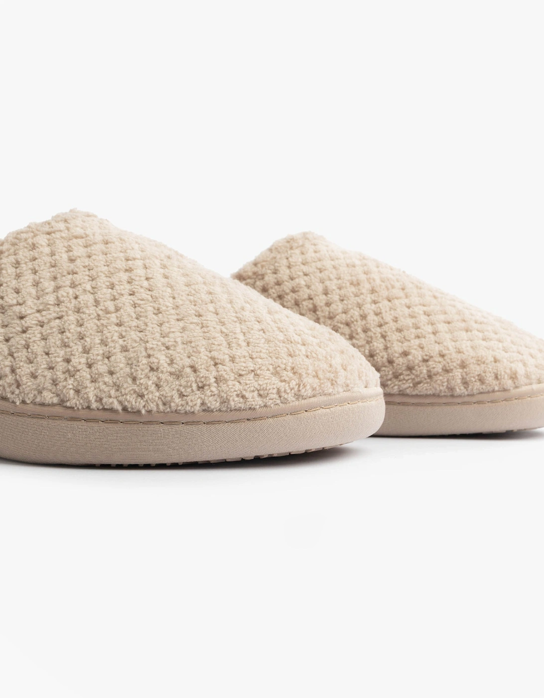 Isotoner POPCORN TERRY Womens Mule Slippers Oat