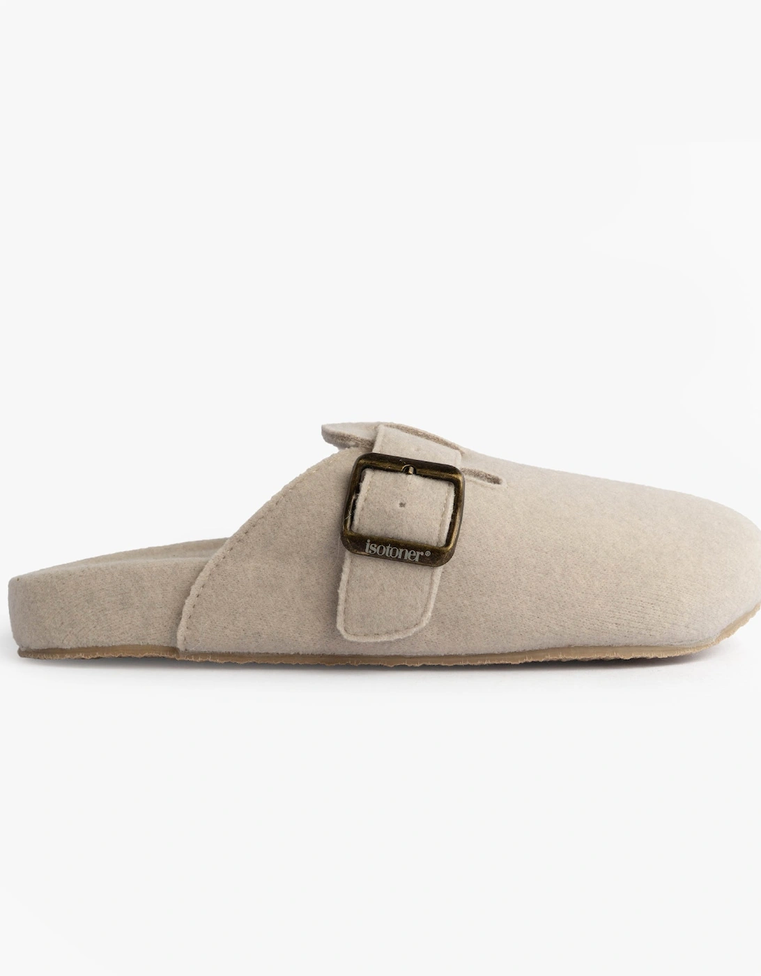 Isotoner FELT CLOG Womens Clog Mule Slippers Oatmeal, 8 of 7