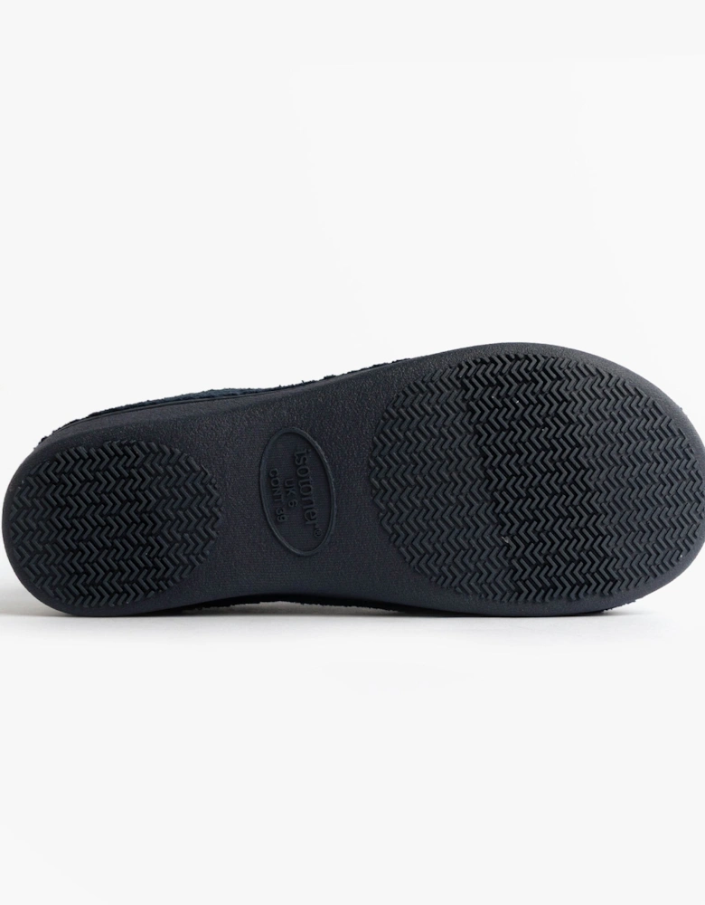 Isotoner POPCORN FULL BACK BOOTIE Womens Slippers Navy