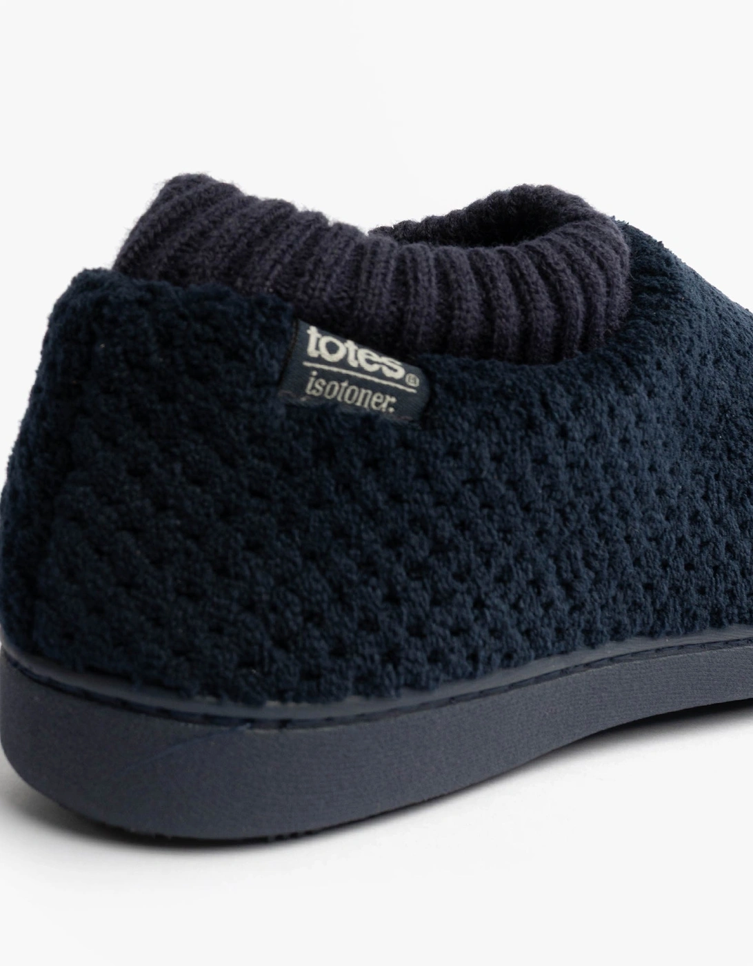 Isotoner POPCORN FULL BACK BOOTIE Womens Slippers Navy