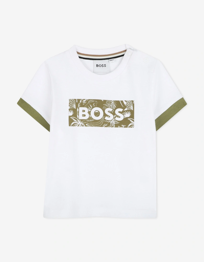 BOSS Baby Boys Logo Print T-Shirt in White