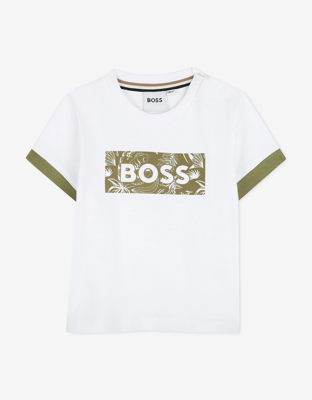 BOSS Baby Boys Logo Print T-Shirt in White, 5 of 4