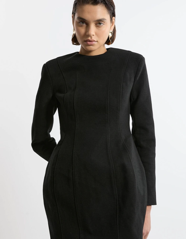 Brushed Tailored Jersey Mini Scuba Dress