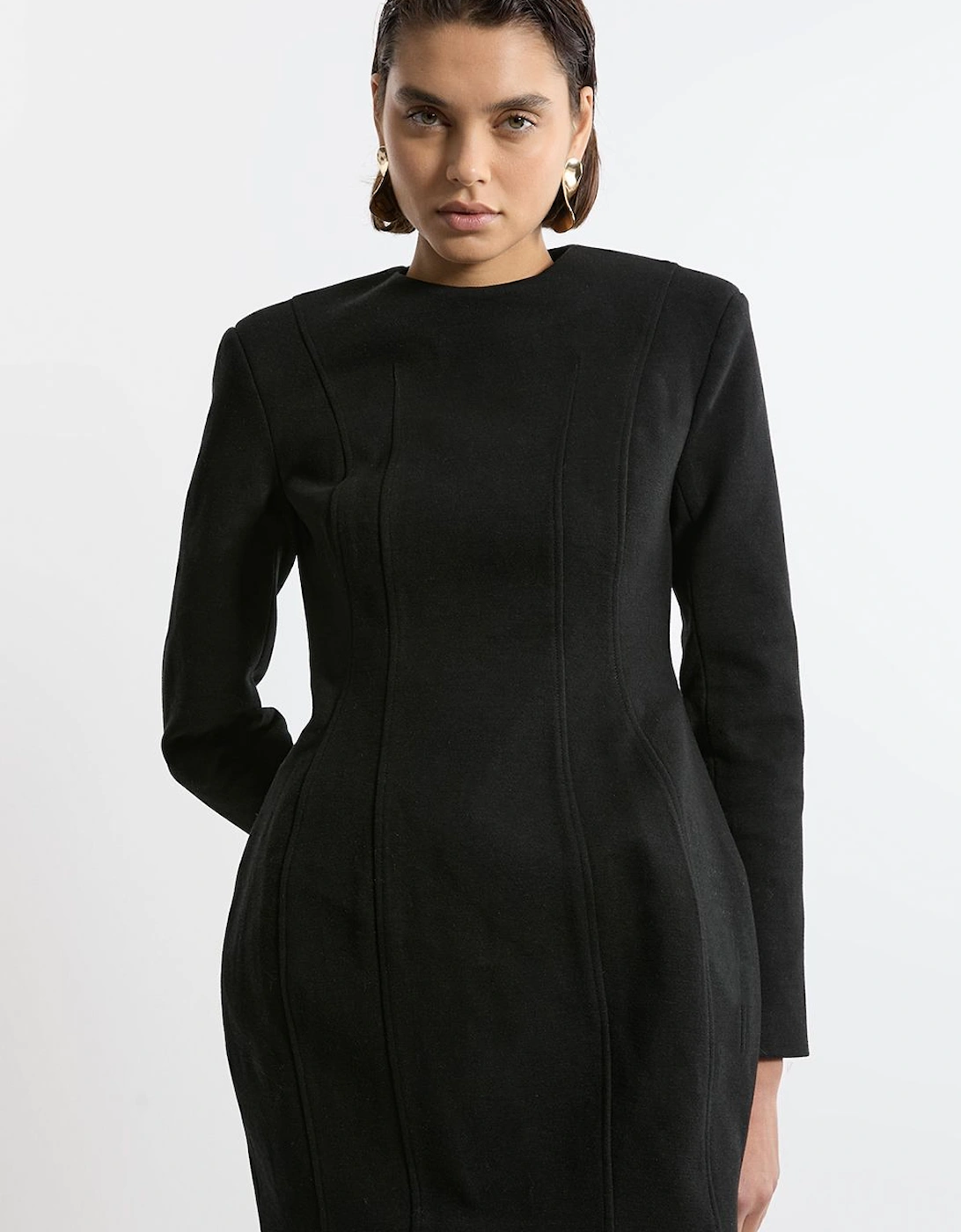 Brushed Tailored Jersey Mini Scuba Dress, 2 of 1