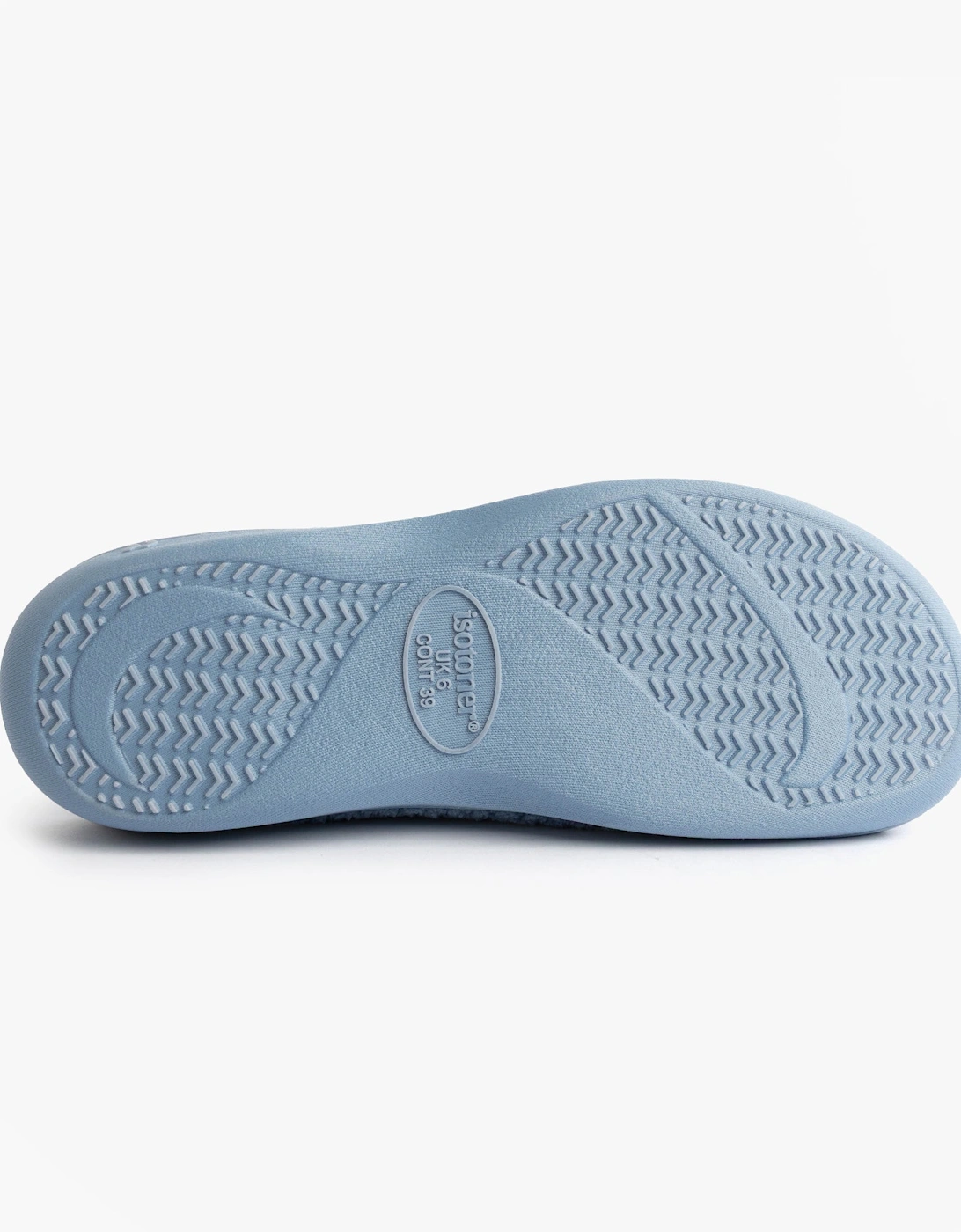 Isotoner POPCORN TERRY Womens Mule Slippers Iris Blue Star