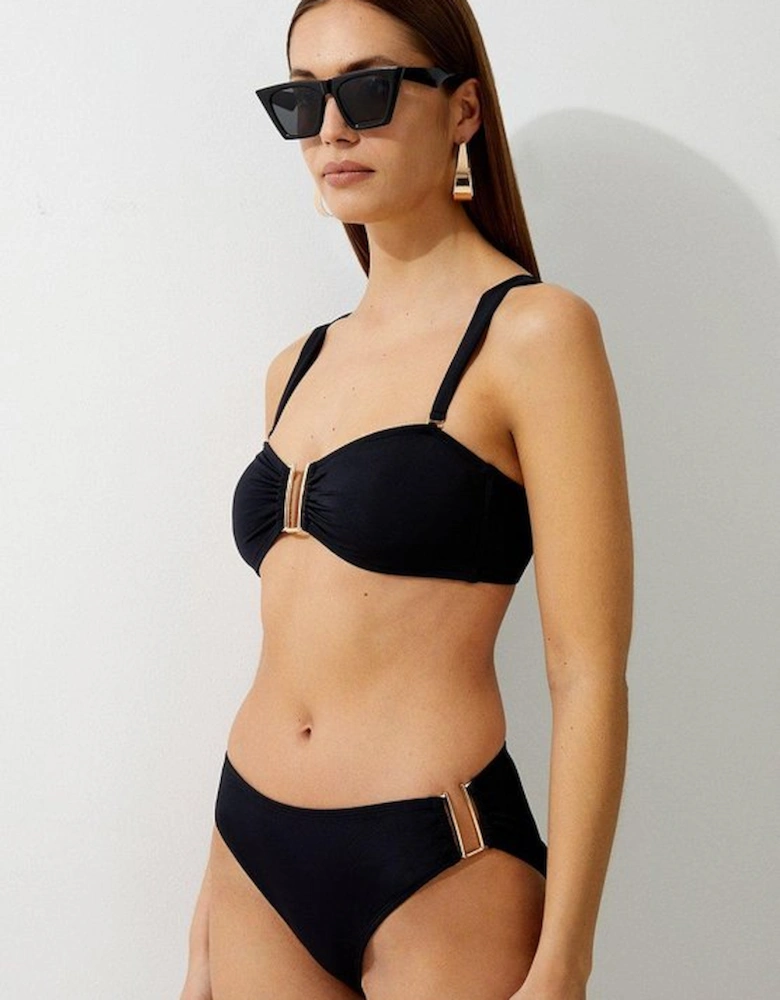 Bikini Bottoms With Gold Trim