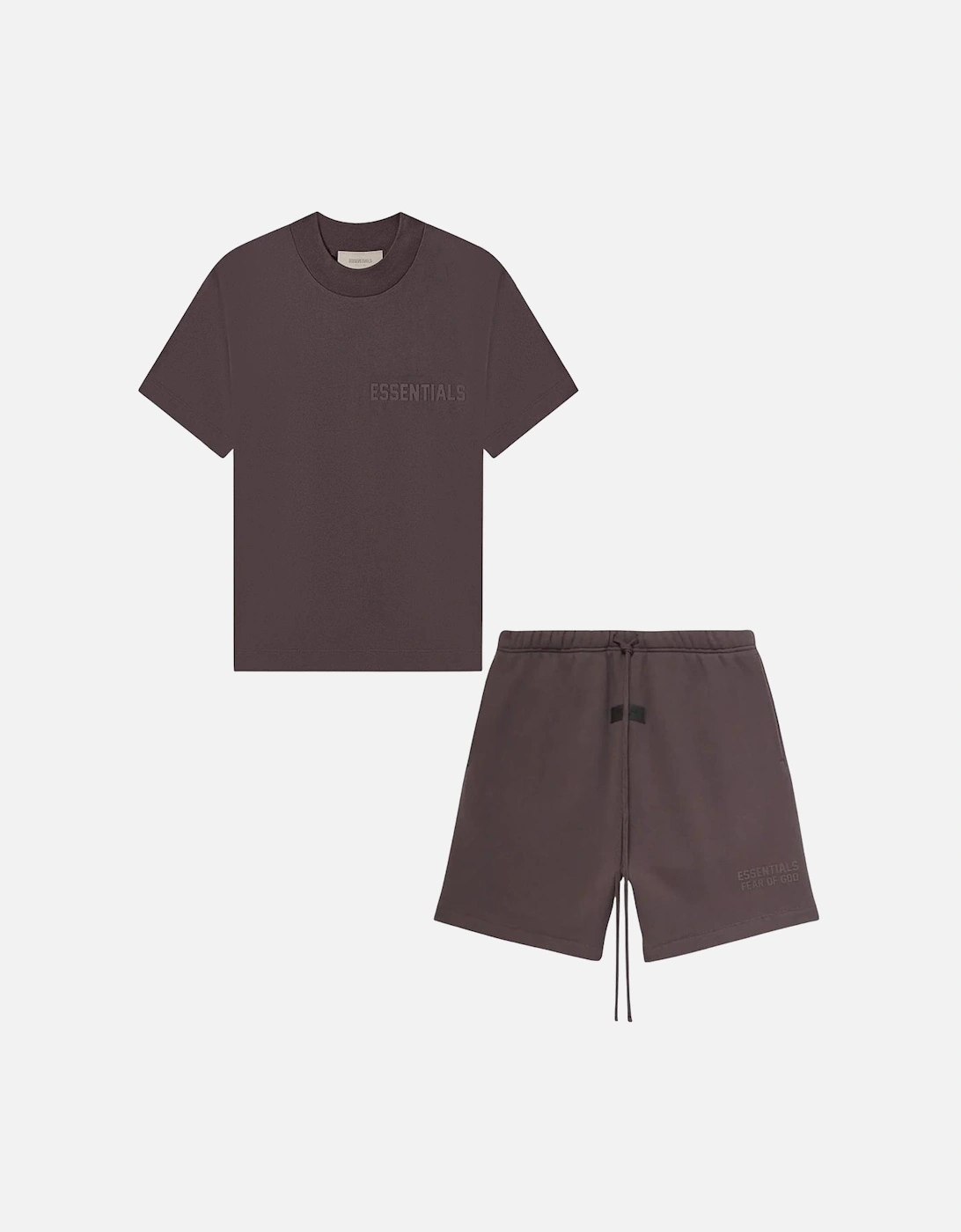 Essentials T-Shirt & Short Set (SS23) in Plum, 2 of 1