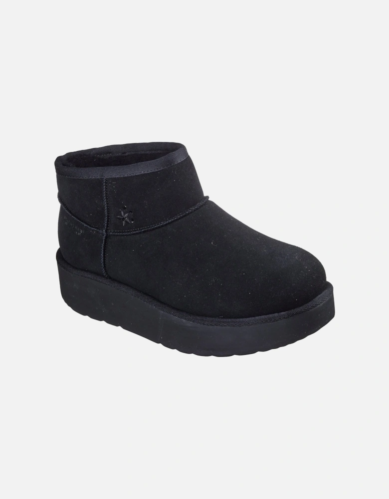 Keep Cozy Leather Women's Black Winter Ankle Boots