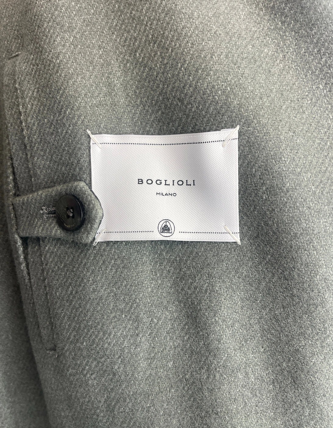 Men's Grey Trench-Style Overcoat
