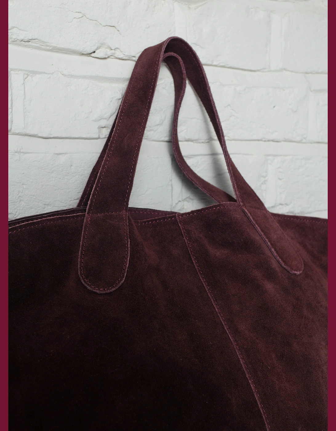 Vancouver Suede Tote - Plum